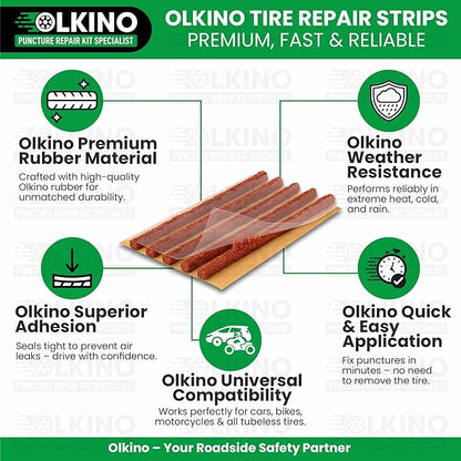 Tubeless Tyre Puncture Repair Kit for Cars & Bikes