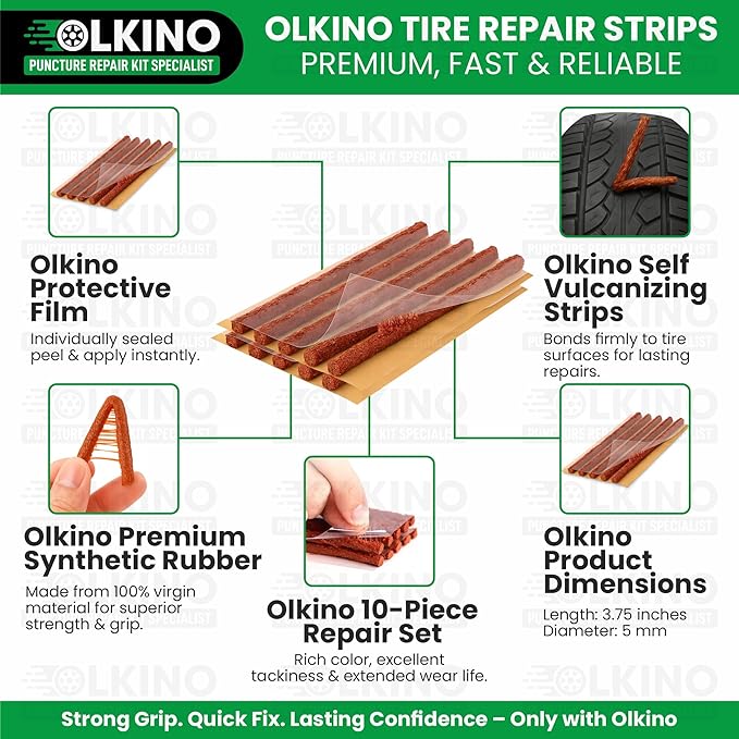 Tubeless Tyre Puncture Repair Kit for Cars & Bikes