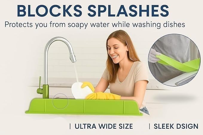 Kitchen Sink Backsplash Guard | silicone Splash Guard for Kitchen
