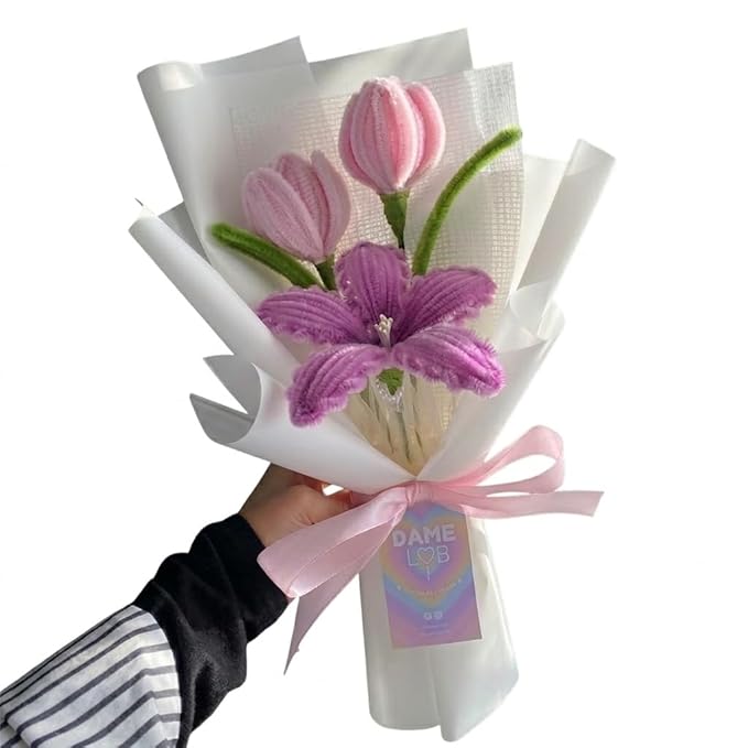 Handmade Pipe Cleaner Flower Bouquet