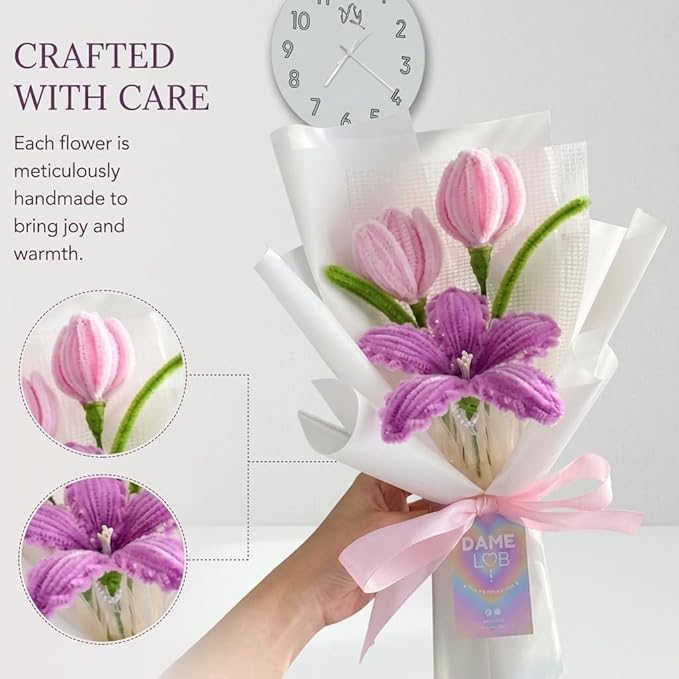 Handmade Pipe Cleaner Flower Bouquet
