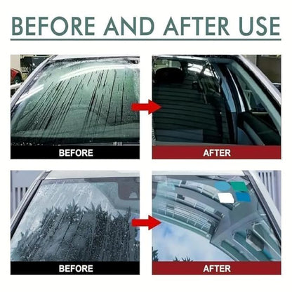 Oil Film Cleaning Brush & Car Glass Cleaner Anti-Fog Spray