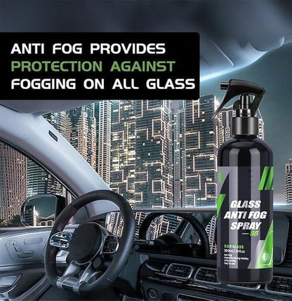 Oil Film Cleaning Brush & Car Glass Cleaner Anti-Fog Spray