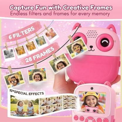 Instant Camera for Kids with Print Digital Camera with Thermal Printing