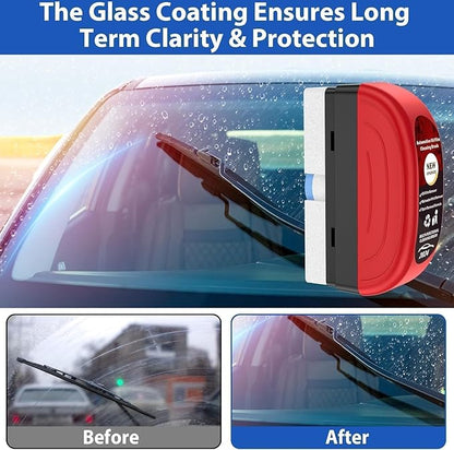 Oil Film Cleaning Brush & Car Glass Cleaner Anti-Fog Spray