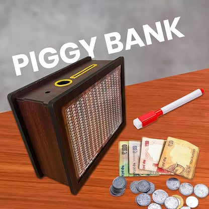 Coin Box for Kids, Wooden Money/Piggy Bank