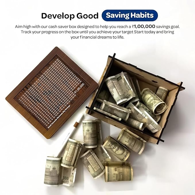 Coin Box for Kids, Wooden Money/Piggy Bank