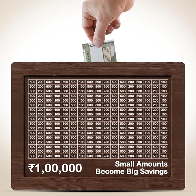 Coin Box for Kids, Wooden Money/Piggy Bank