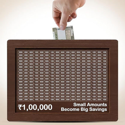 Coin Box for Kids, Wooden Money/Piggy Bank